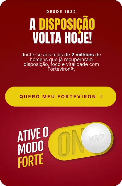 A disposição volta hoje! Junte-se aos mais de 2 milhões de homens que já recuperaram disposição, foco e vitalidade com Forteviron.